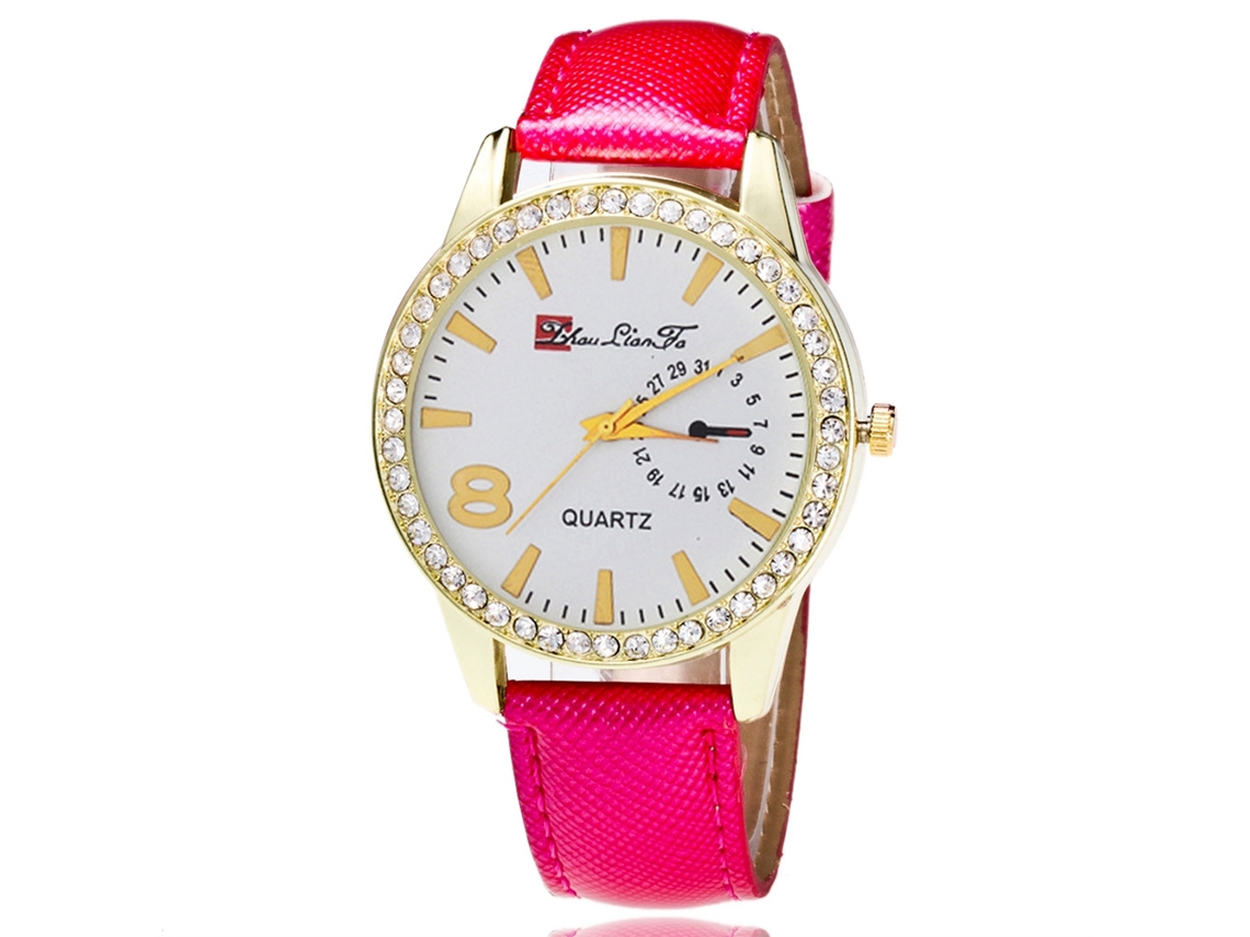 Reloj De Pulsera Analógico De Aleación Con Esfera Redonda Y Movimiento De Cuarzo Para Mujer (verde)