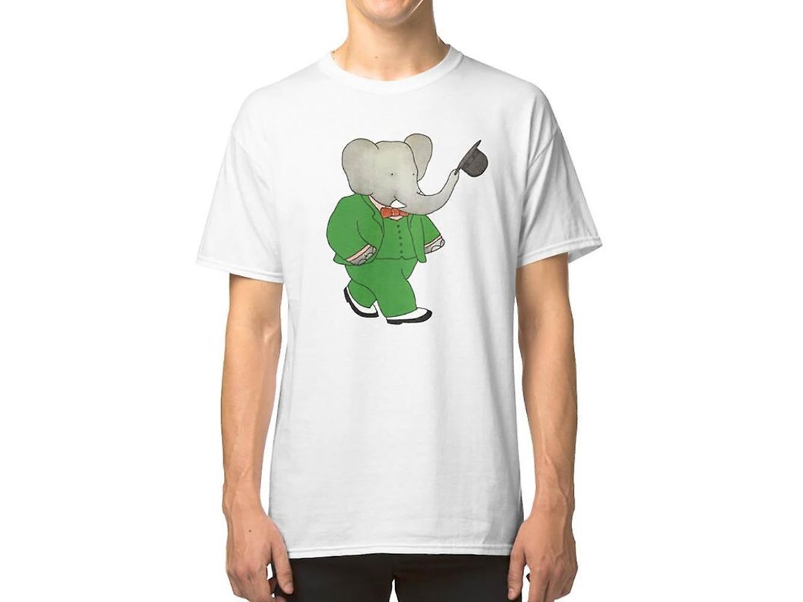 Camiseta De Babar El Elefante - 100% Algodón Preencogido - Estilo Clásico Y Cómodo