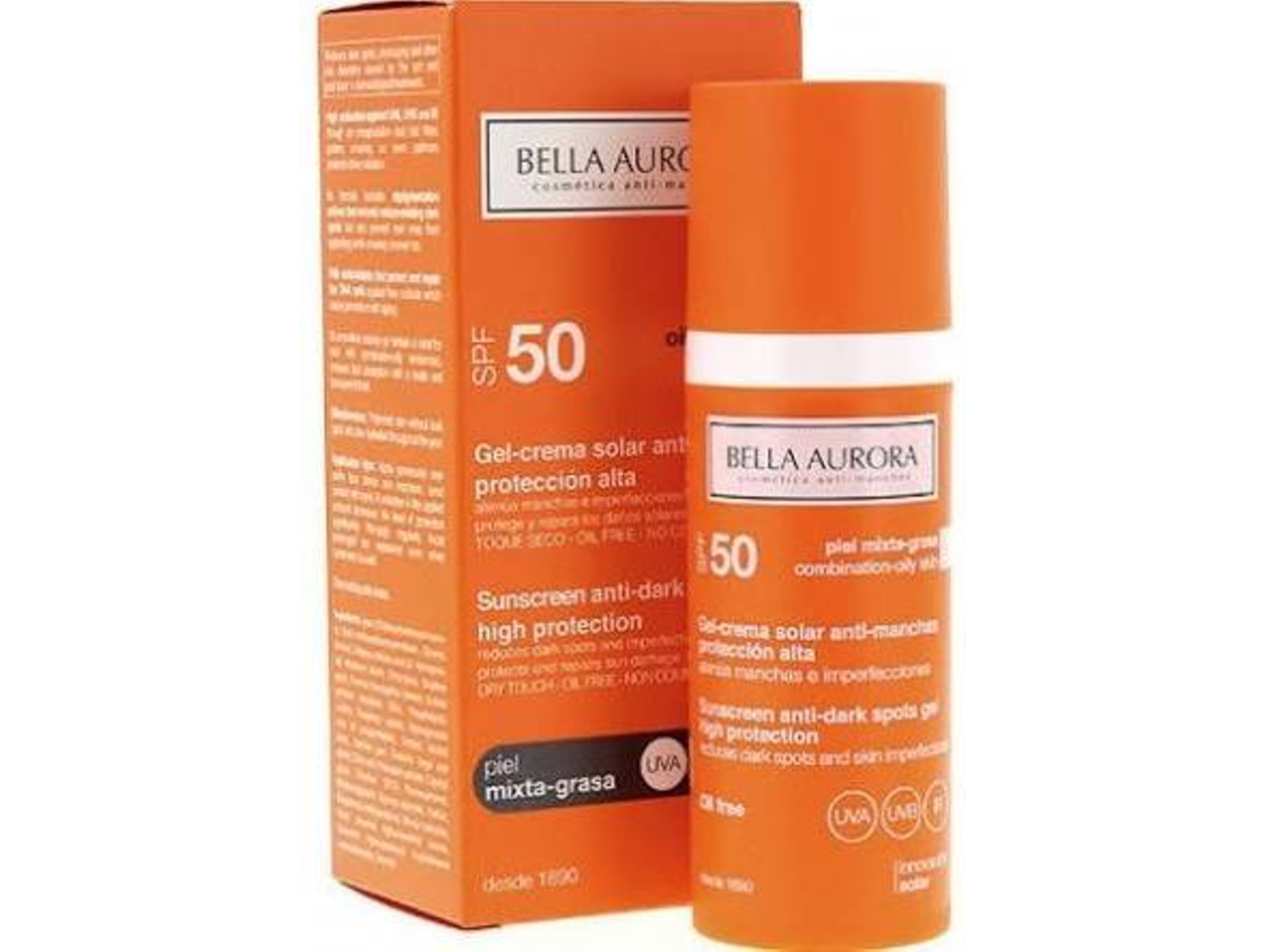 Gel Solar Spf50 Antimanchas 50 Ml - Piel Mixta O Grasa