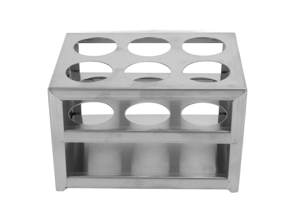 Soporte De Prueba De Acero Inoxidable 304, 3 Niveles, 6 Orificios Para Tubos De 32 Mm, Para Laboratorio.