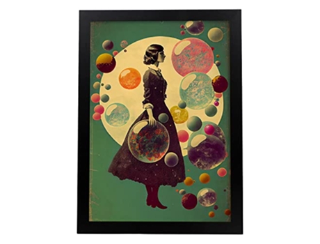 NACNIC Poster Burbujas De Chicle En Estilo Surrealismo Cinematográfico Ilustraciones Y Grabados De Historieta Abstracta Y Artística A3 Marcos Negros