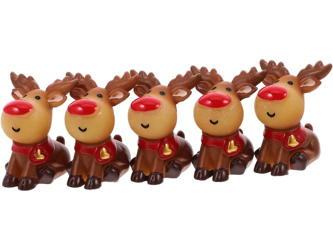 Piezas De Adornos De Resina Con Forma De Alce Para Decoración Navideña Y Fiestas.
