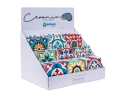 Posavasos Multicolor de Ceramica 1*11*11cm Set de 72 Unidades Posavasos Set 72 U