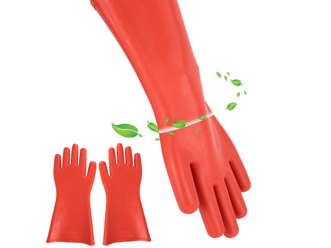 Guantes Aislantes De Caucho Para Trabajo Eléctrico De Alto Voltaje 12kv Impermeables Protección Seguridad