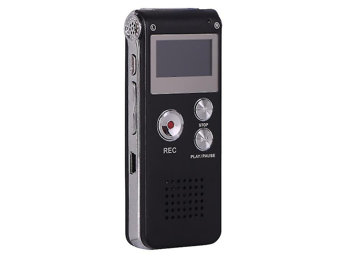 Grabadora de voz digital de 8 GB, con activación por voz, fácil grabación con micrófonos duales Yizhood (negra)