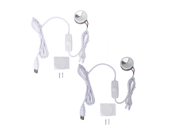 2026-2 Piezas Mini Foco Led Regulable Usb 5v Luz Natural Con Cable 2m Para Gabinetes De Exhibición