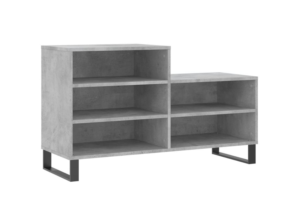 Maison Exclusive - Mueble Zapatero Madera Contrachapada Gris Hormigón 102x36x60 Cm