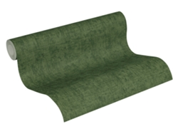 Papel de Pared A.S. CRÉATION (53 cm x 10,05 m - Tejido - Verde)