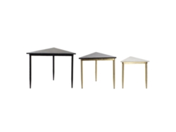 Set 3 Mesita Auxiliar Marmol Mesda Auxi 68x46,5x53cm