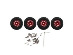 Ruedas y neumáticos de aleación de aluminio RC para coche Axial SCX24 1/24 Vayotoy