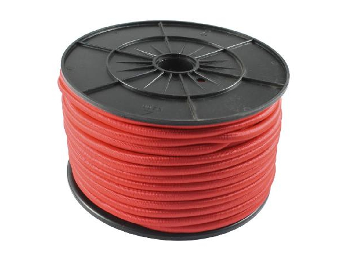 Cordon elastico 8 mm rojo rollo 50m