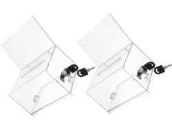 Juego de 2 cajas multifuncionales para tarjetas con cierre transparente, almacenamiento portátil para tarjetas de visita.