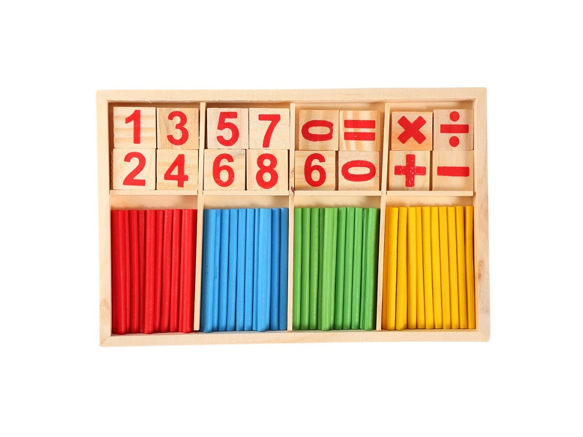 Juguetes De Madera Coloridos Para Bebés: Bloques De Construcción Y Palillos De Conteo Educativos Preescolares