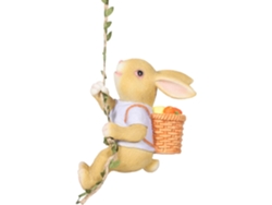 Figura de conejo de resina, decoración de animales para interiores, adorno de jardín en miniatura