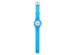 Reloj Deportivo Infantil Analógico De Cuarzo, Resistente Al Agua Hasta 50 M, Correa De Pu Azul Claro.