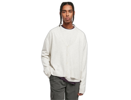 Cardigan para Hombre URBAN CLASSICS (2XL - Poliéster - Gris)