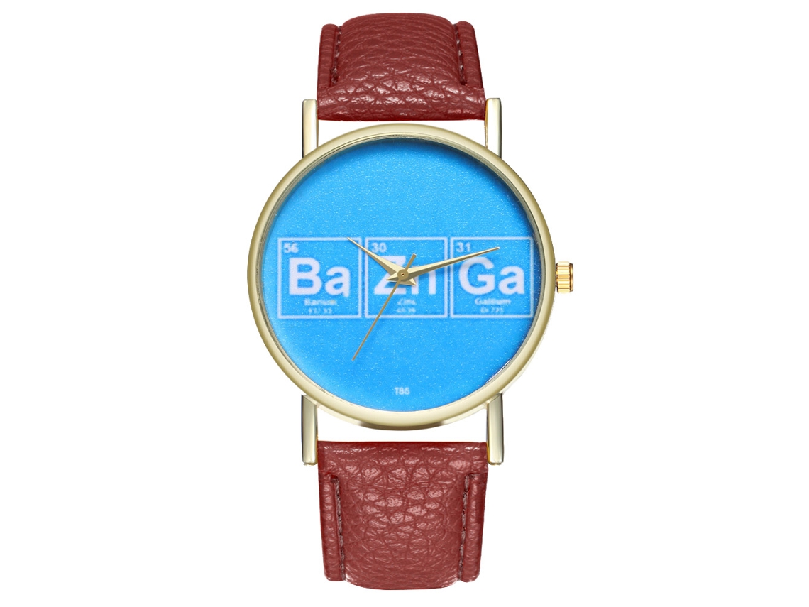 Reloj De Cuarzo Unisex Con Correa De Cuero Pu Simple Regalo De Cumpleaños T85-a Café