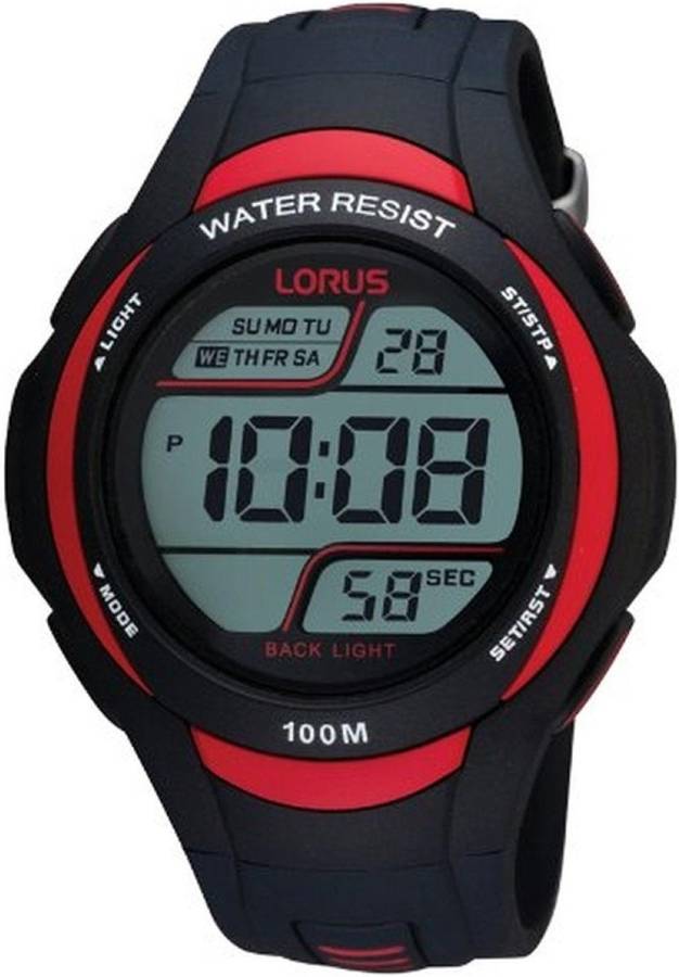 Lorus Sport Reloj de cuarzo para hombre con correa goma color negro watches brazalete r2307ex9 digital