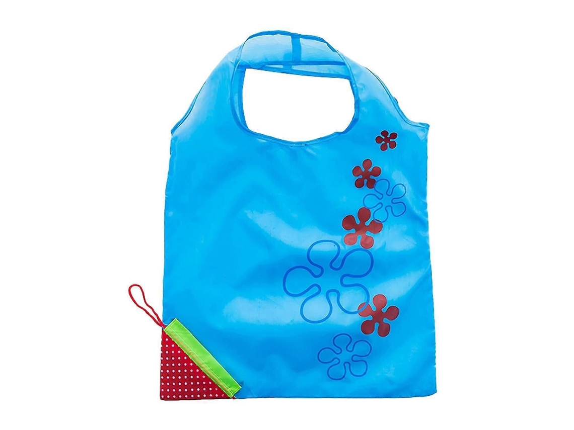 Bolsa de la compra plegable y reutilizable con estampado de fresas. GOKOCO