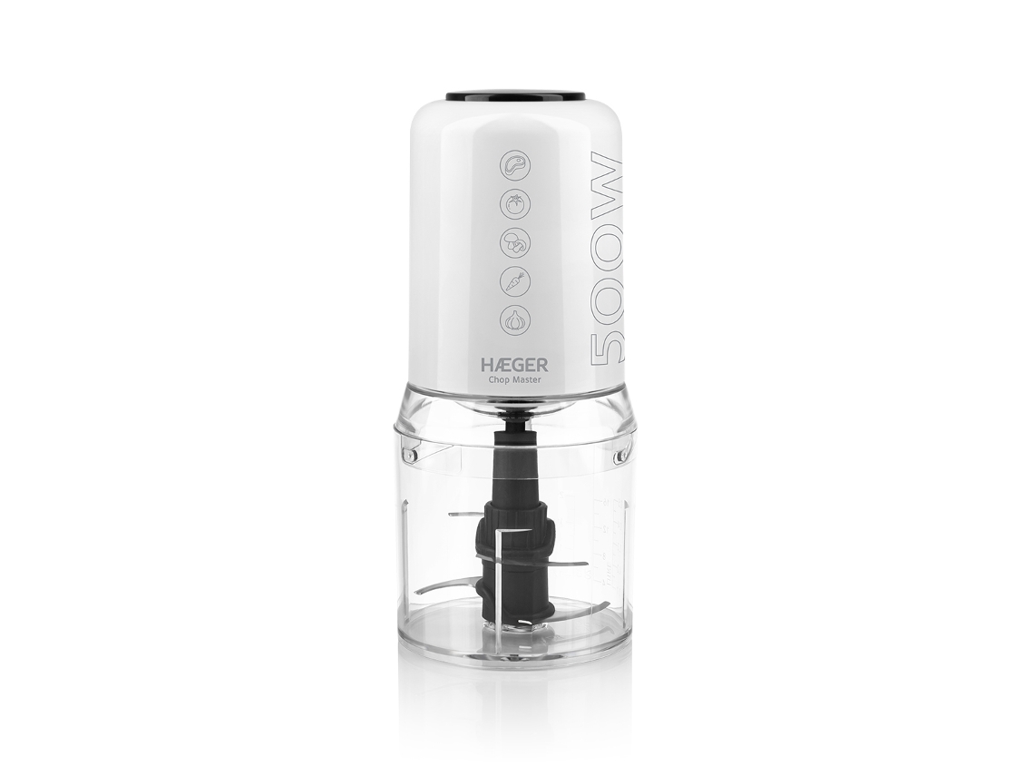 Picadora Haeger Chop Master de 500 ml, 2 velocidades, 500 W, color blanco