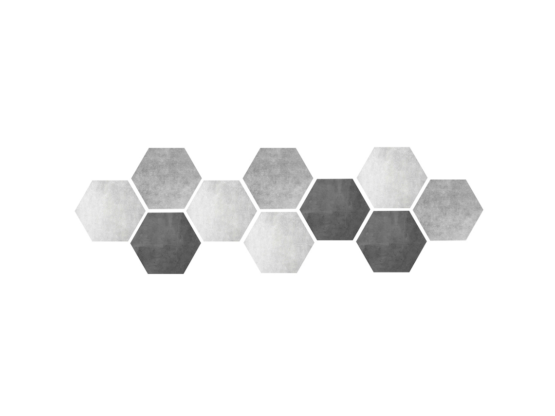 10 Pegatinas Hexagonales Autoadhesivas De Cerámica, Impermeables, Antideslizantes, Decorativas, Para Pared Y Suelo, Pvc.