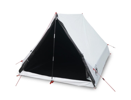 vidaXL Tienda campaña forma A 2 personas tela opaca impermeable blanco