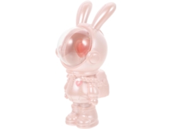 Adorno Luminoso De Conejo Espacial Kichouse En Resina Rosa, Delicada Escultura De Conejo Para Decoración De Oficina Y