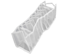 JEIIBRZUI Caixa de Arrumação Roupas Íntimas Divisórias Células ZEAICOS Branco (17x13x5cm)