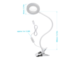 2026-lámpara De Mesa Con Clip Y Lupa, Carga Usb Directa, Led Brillante Para Lectura, Manualidades Y Trabajos De Precisión