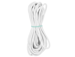 Cordón Elástico Redondo De 7 Mm Y 10 M, Fibra De Polipropileno Blanca, Resistente Y Duradero, Para Costura Y Manualidades.