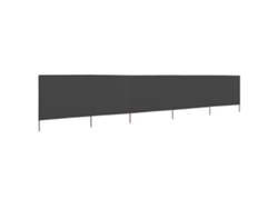 Mampara de tela para viento | Mampara | Mampara de 5 paneles de tela 600x80 cm antracita Wsd508228 Adorable Home