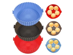 2026-33828-lineros De Silicona Para Freidora De Aire Reutilizables, Accesorios Esenciales 3 Piezas 6.5 Pulgadas