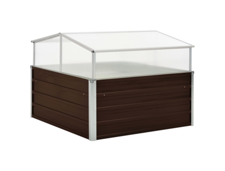 MAISON EXCLUSIVE - Invernadero de acero galvanizado marrón 100x100x85 cm