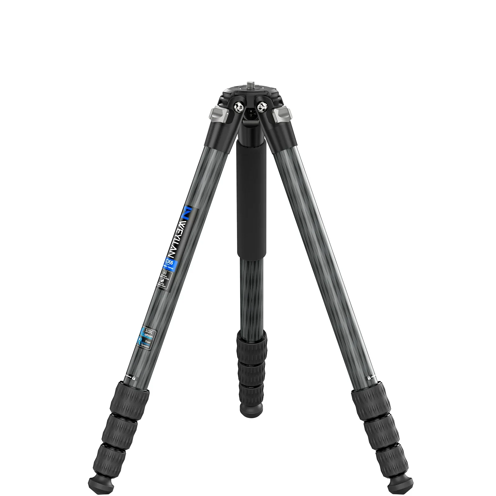 Trípode de viaje profesional CX6 de fibra de carbono, 10 capas, para exteriores, para DSLR, robusto, tubo de 40 mm, perfil bajo, sin cabezal PH40