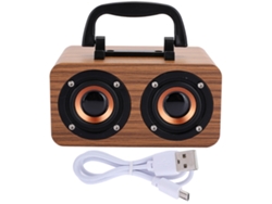 Altavoz Bluetooth de madera retro, reproductor portátil para teléfonos móviles y PC CHABERLU