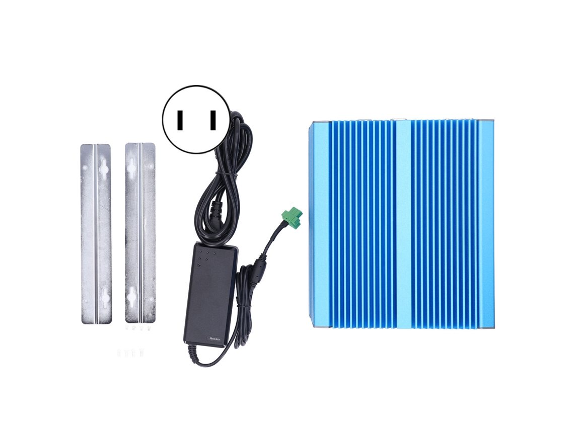 Ordenador industrial, sin ventilador, doble núcleo, 100-240 V, enchufe USB.