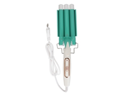 Plancha Rizadora De Triple Barril Waver Curling Iron Wand Cerámica Para Salón De Pelo Casero Verde S 100‑240v Enchufe Eu