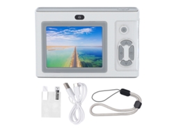 Câmera Digital 2.4 Polegadas 1080p Hd Lentes Duas Zoom 4x Com Mp3 Player E Luz Led Cinza