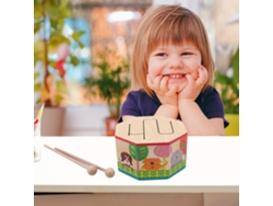 Batería Infantil De Madera Con Dibujos Animados, Juguete Musical Educativo Para Niños Con Baquetas.