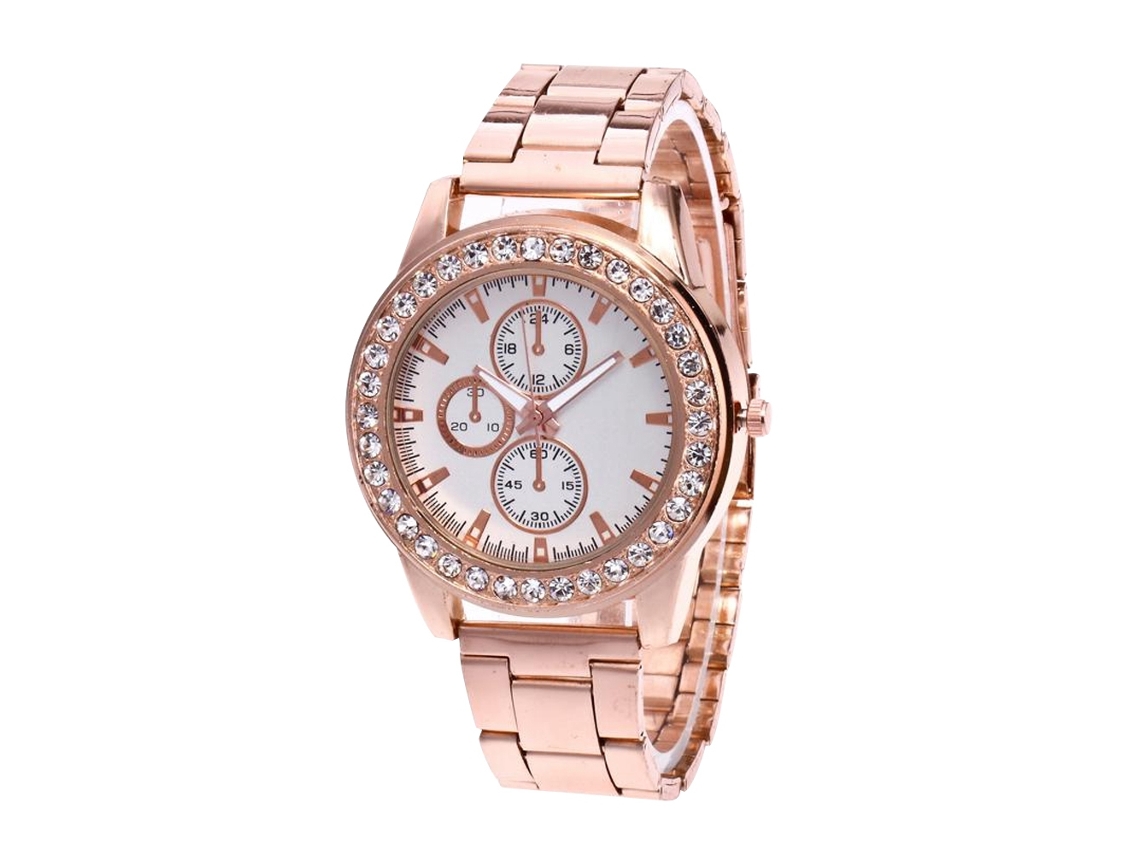 Reloj De Pulsera Analógico Zhoulianfa Con Brazalete De Acero Y Movimiento De Cuarzo (oro Rosa)