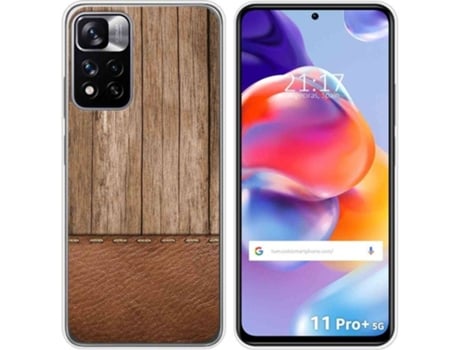Carcasa para Xiaomi Redmi Note 11 Pro+ Plus 5G TUMUNDOSMARTPHONE Dibujos Madera 09 Multicolor