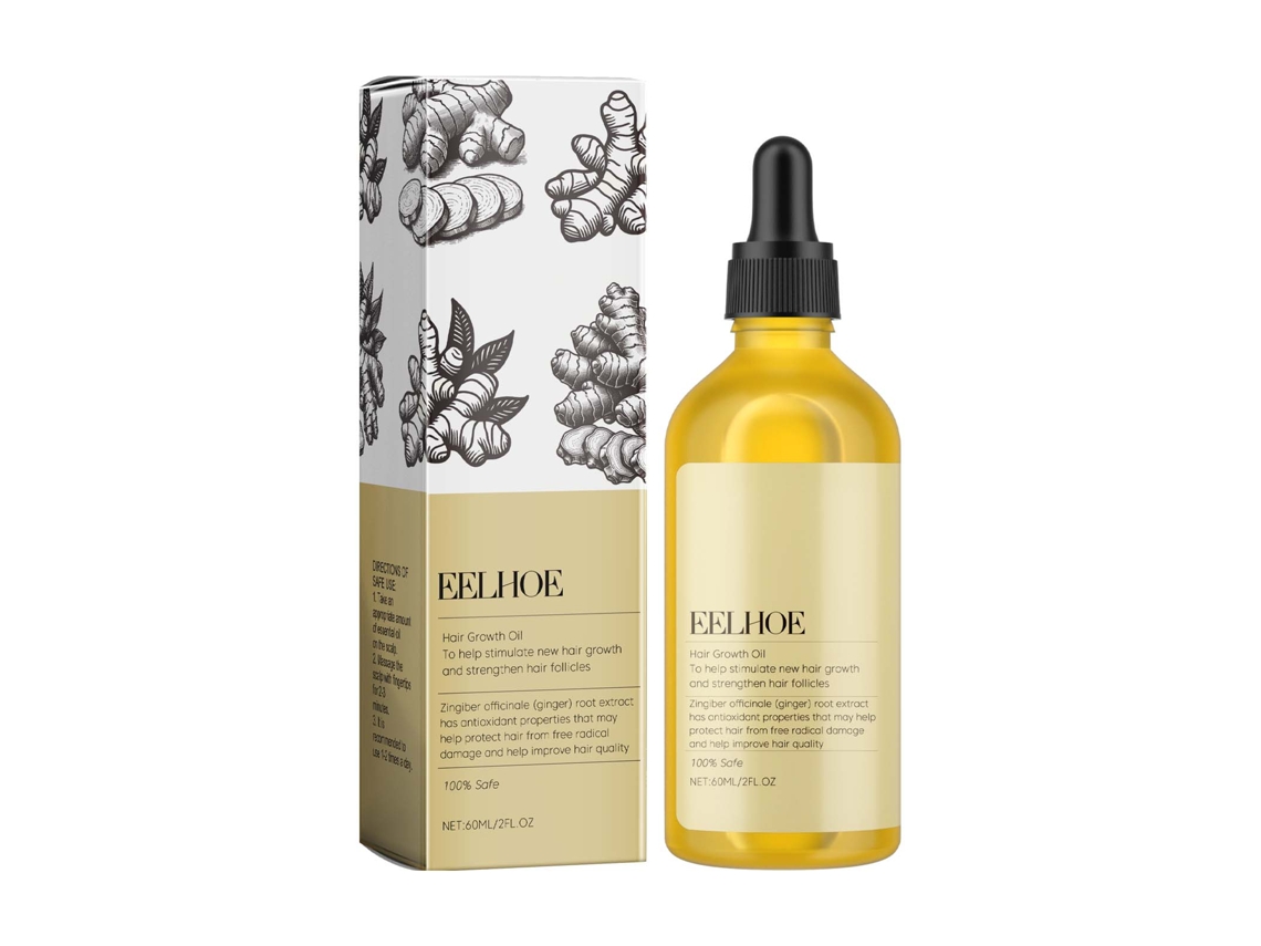 Aceite esencial de jengibre para el crecimiento del cabello.