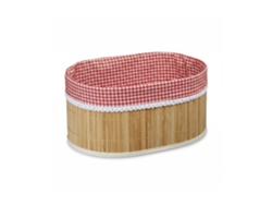 Relaxdays Cesta Para Pan, Panera, Funda De Tela, 16,5 X 33,5 X 23,5 Cm, 1 Ud., Marrón