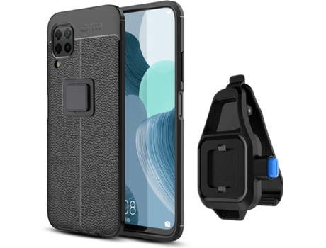 Funda Huawei P40 Lite Rugged Leather con Soporte de Cintura Negro