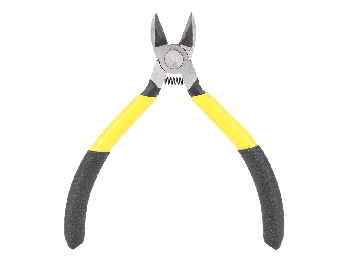 Alicates diagonales de acero de alto carbono de 5 pulgadas con mango antideslizante y corte fino
