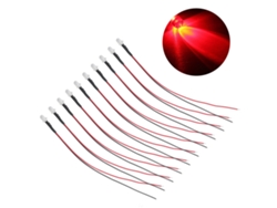 Yncm2026-10 Piezas Diodos Led Emisores De Luz 5mm Preconectados Electrónicos Para Decoración 5‑12v Luz Roja