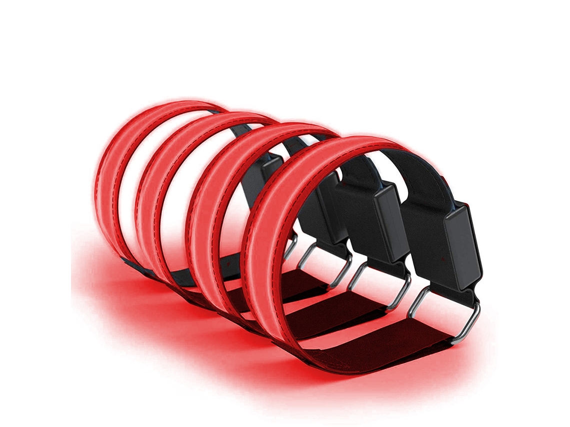 4 Pulseras Reflectantes Luminosas Usb Para Correr, Caminar Y Deportes Al Aire Libre.