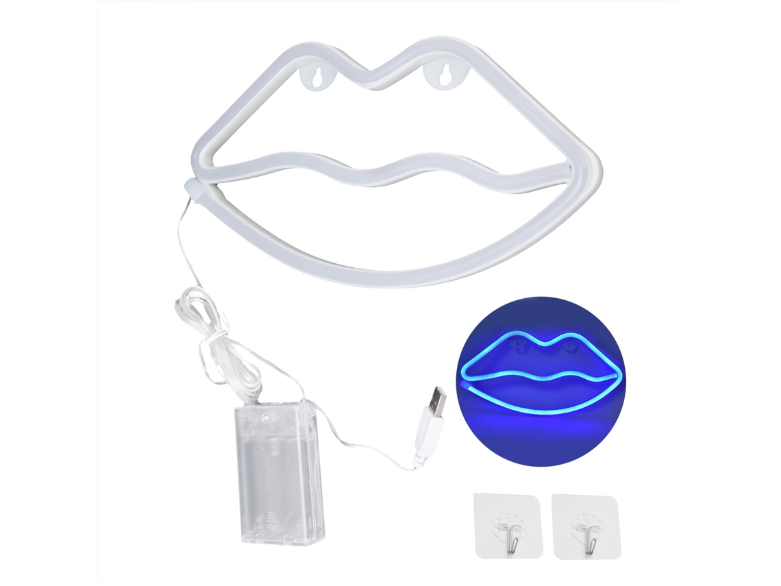 Letrero De Neón Led Con Forma Labio, Luz Nocturna Para Sala Estar, Dormitorio, Club, Bar, Alimentado