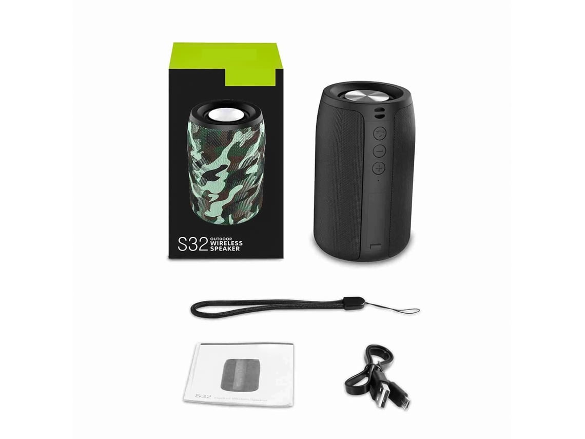 Caixa De Som Bluetooth Portátil Zealot S32 5w Subwoofer Bateria Recarregável 2000mah Indoor Outdoor