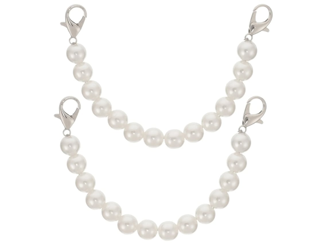 Ortesis Ortopédicas Vaya Medical - Collar Corto De Plata De Ley Con Perlas Y Doble Hebilla